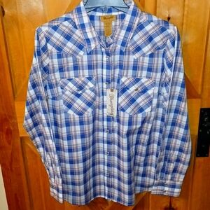 Wrangler Womens Long Sleeve Button Down Top..M
